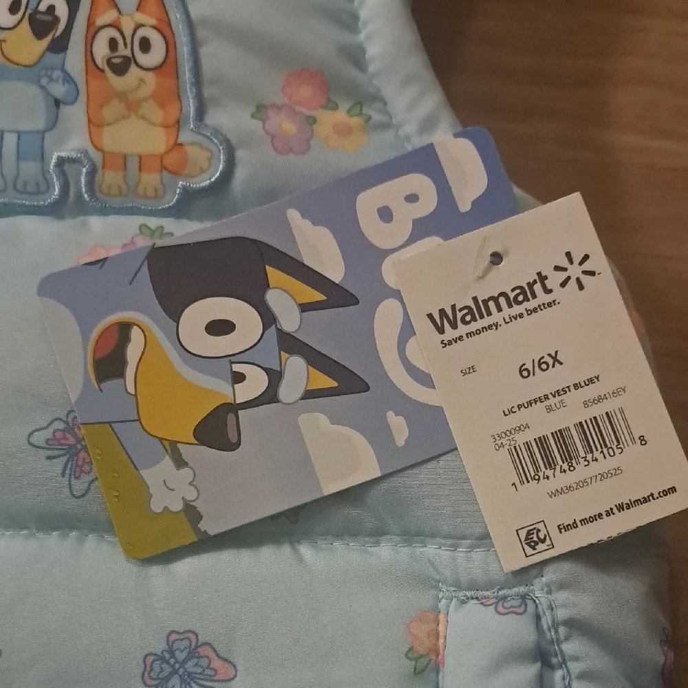 Kids Blue Cartoon‎ Puffer Vest